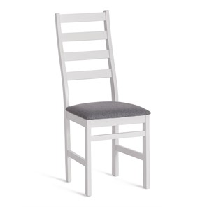 Обеденный стул ROSARIO / white, ткань тёмно-серая (150), id 19919 в Магадане